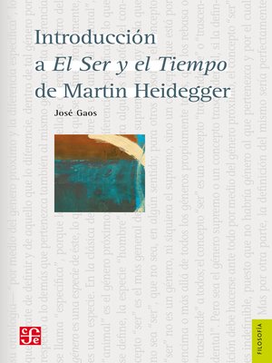 cover image of Introducción a El Ser y el Tiempo de Martin Heidegger